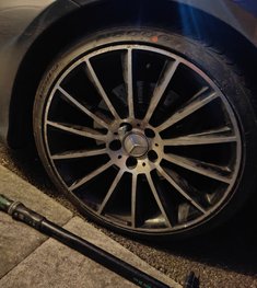 flat tyre pothole